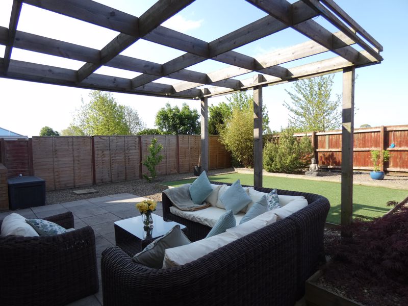 Patio area and rear Garden- click for photo gallery